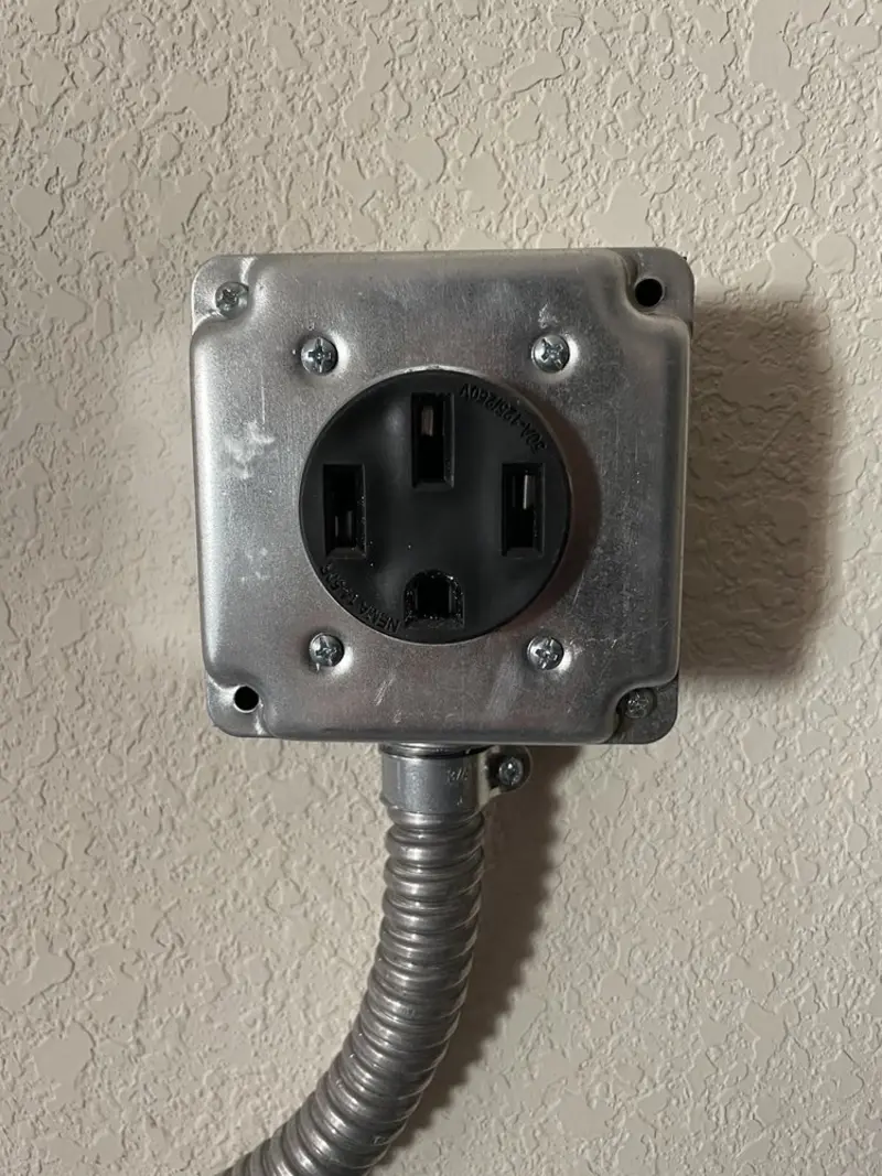 NEMA 14-50 outlet installed for Electrical Panel Upgrade in Concordia